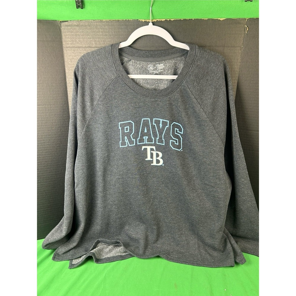 Campus Lifestyle MLB Ladies Tampa Bay Rays Pullover Sweatshirt Gray Size M